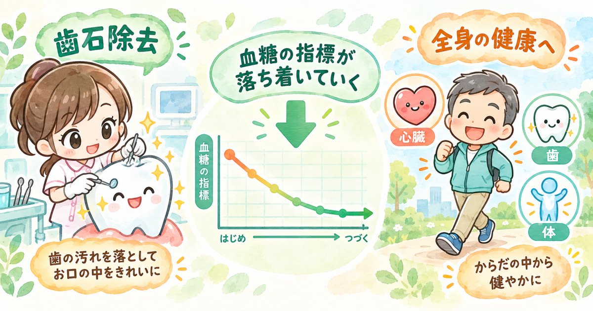 歯周病治療がもたらす全身への好影響｜血糖値コントロールの改善エビデンス