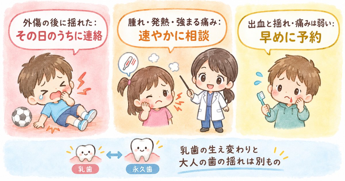 歯がぐらぐらして抜けそうなとき、いつ歯科を受診する？